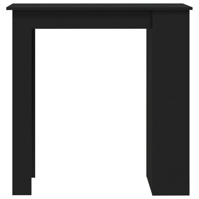 vidaXL Masă de bar cu raft de depozitare, negru, 102x50x103,5 cm, PAL