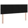 vidaXL Pat cu saltea și LED cu saltea Negru 140 x 190 cm Catifea