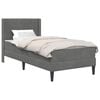 vidaXL Cadru de pat cu saltea Gri &icirc;nchis 90 x 190 cm Catifea