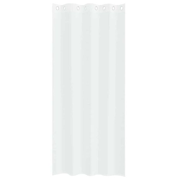 vidaXL Cortină din Voile cu perdele 2 pcs Alb 245 x 140 cm Poliester