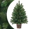 vidaXL Brad de Crăciun artificial Verde 75 cm PVC, PE și oțel