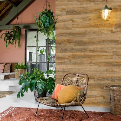WallArt Panouri de perete aspect lemn, maro vintage, stejar reciclat
