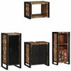 vidaXL Set de mobilier pentru baie 4 buc. Multicolor și negru