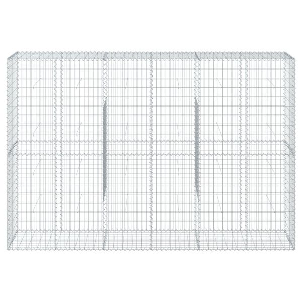 vidaXL Coș gabion cu capac, 300x50x200 cm, fier galvanizat