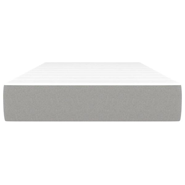 vidaXL Saltea de pat cu arcuri, gri deschis, 80x200x20 cm, textil