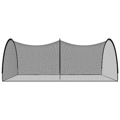 vidaXL Țarc plasă de lovituri baseball negru 500x400x250 cm poliester