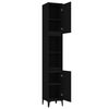 vidaXL Dulap de baie, negru, 30x30x190 cm, lemn prelucrat