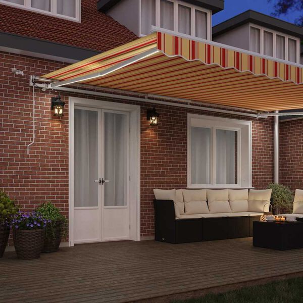 vidaXL Cortina Retractabilă Galben și portocalie 500 &times; 300 cm