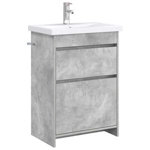 vidaXL Set de mobilier pentru baie Gri Beton 61 x 40 x 84,5 cm