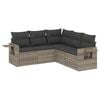vidaXL Set canapele de grădină cu perne, 5 piese gri deschis poliratan