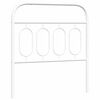 vidaXL Tăblie de pat de schimb metalică, alb, 80 cm