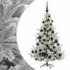 vidaXL Brad de Crăciun artificial cu glob 120 cm 150 LED-uri Alb cald