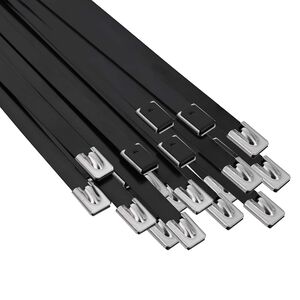 vidaXL Legătură pentru cablu 25 buc. 7,9 x 600 mm Negru