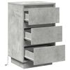 vidaXL Dulap de noapte Gri din beton 39 x 34,5 x 65 cm Lemn compozit