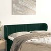 vidaXL Tăblie de pat cu aripioare verde &icirc;nchis 147x23x78/88 cm catifea