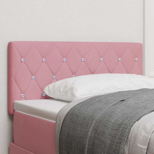 vidaXL Tăblie cap cu headboard Roz 90 cm Piele artificială