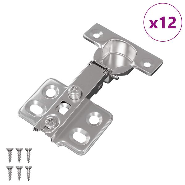 vidaXL Hinge 12 pcs Nichel 26 mm Fier