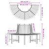 vidaXL Bănci de copac semirotunde, 2 buc, &Oslash;160 cm, lemn masiv de tec