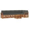 vidaXL Set de canapele de exterior 7 buc. Natural și Antracit