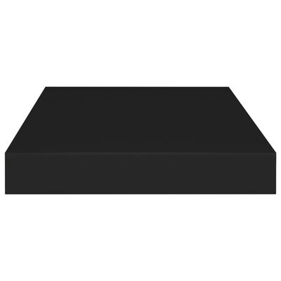 vidaXL Rafturi de perete suspendate, 4 buc., negru, 40x23x3,8 cm, MDF