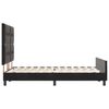 vidaXL Pat cu arcuri cu headboard Negru 140 x 190 cm Catifea