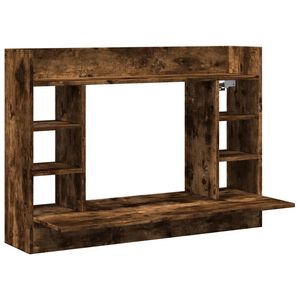 vidaXL Birou montat perete stejar fumuriu 105x48x75cm lemn prelucrat