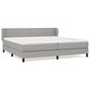 vidaXL Pat box spring cu saltea, gri deschis, 200x200 cm, textil
