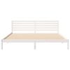 vidaXL Cadru de pat cu headboard Alb 180 x 210 cm Lemn de pin masiv