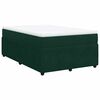 vidaXL Pat box spring cu saltea, verde &icirc;nchis, 120x200 cm, catifea