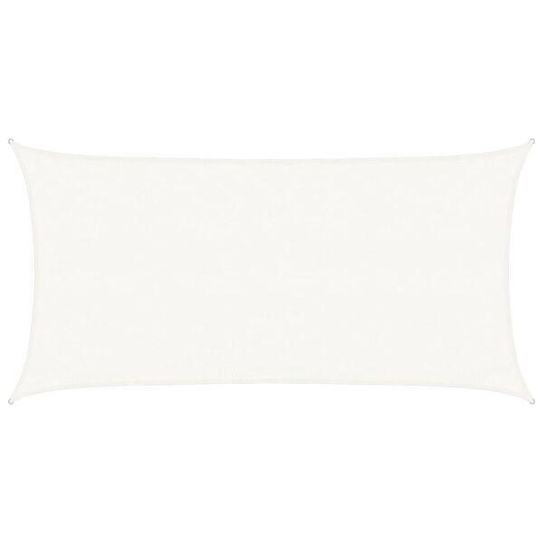 vidaXL Pânză parasolar, alb, 3 x 6 m, HDPE, 160 g/m²