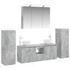 vidaXL Set de mobilier pentru baie 6 pcs Gri Beton