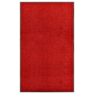 vidaXL Covoraș de ușă lavabil, roșu, 90 x 150 cm