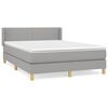 vidaXL Pat continental, gri deschis, 140x200 cm, material textil