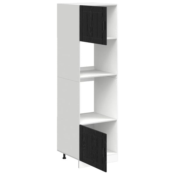 vidaXL Dulap de bucătărie Stejar Negru 60 x 57 x 207 cm Lemn compozit