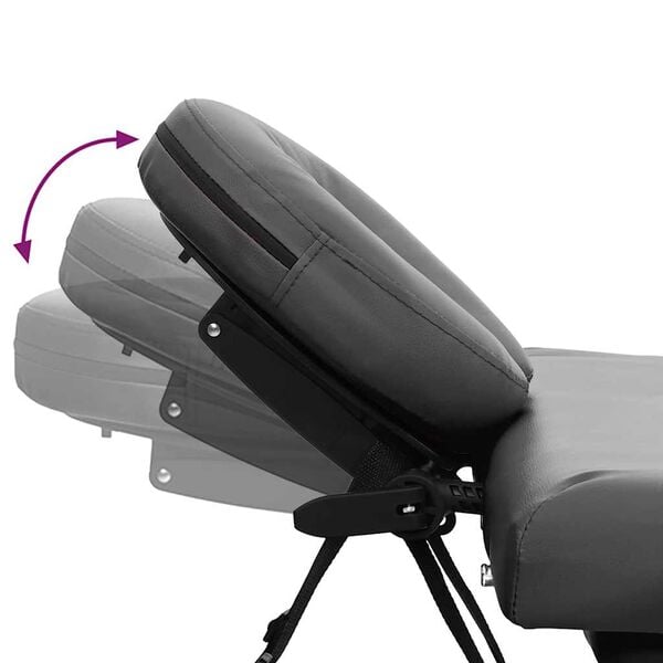 vidaXL Masă de masaj cu 4 zone, cadru aluminiu, antracit, 186 x 68 cm