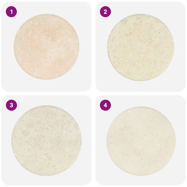 vidaXL Blat de masă, crem, &Oslash;60x2,5 cm, marmură