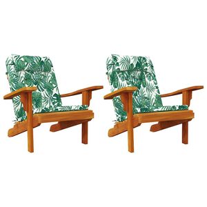 vidaXL Perne pentru scaune 2 pcs Model cu frunze 58 x 77 x 4,5 cm