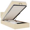 vidaXL Cadru de pat otoman cu saltea crem 80x200cm stofa