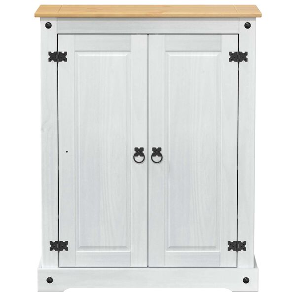 vidaXL Dulap pentru pantofi Alb 86 x 38.5 x 1080 cm Lemn de pin masiv