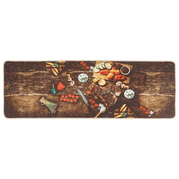 vidaXL Covor bucătărie, multicolor, 60x180 cm, lavabil, anti-alunecare