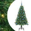 vidaXL Brad de Crăciun artificial Verde 150 cm PVC și Oțel și Plastic