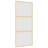 vidaXL Ușă glisantă, auriu, 90x205 cm, sticlă ESG mată și aluminiu