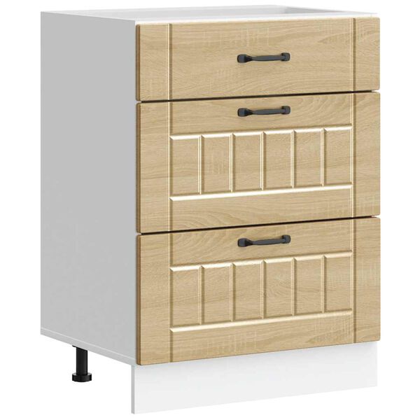 vidaXL Dulap de bază de bucătărie &bdquo;Lucca&rdquo; din lemn de stejar Sonoma