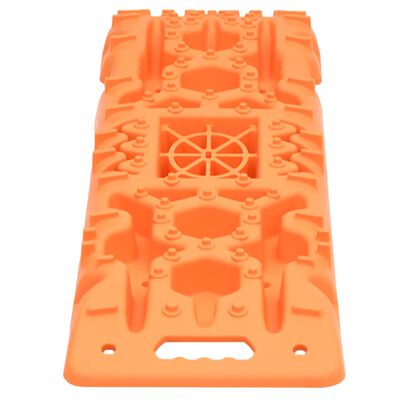 vidaXL Plăci de tracțiune, 2 buc., portocaliu, 107x31x7 cm, nailon