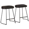 vidaXL Scaune de bar 2 buc Negru 46x38x52 cm lemn masiv de mango