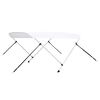 vidaXL Parasolar barcă Bimini cu 2 arcuri, alb, 150 x 120 x 110 cm