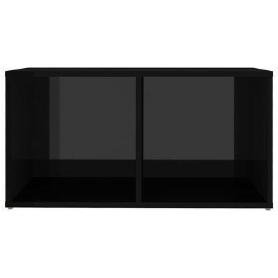 vidaXL Comodă TV, negru extralucios, 72x35x36,5 cm, PAL