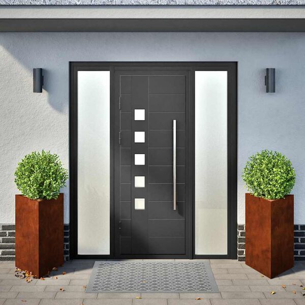 vidaXL Jardiniere de grădină 2 buc Triunghiular Oțel pentru intemperii