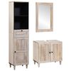 vidaXL Set de mobilier pentru baie 3 buc. Alb Lemn prelucrat