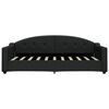 vidaXL Pat de zi cu extensie, negru, 90x190 cm, textil